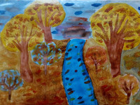 Осень, Багряный лес