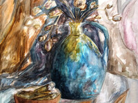 Натюрморт с синей вазой