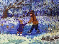 С мамой на катке