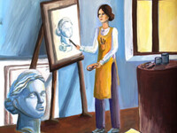 В мастерской художника