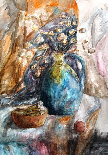 Натюрморт с синей вазой