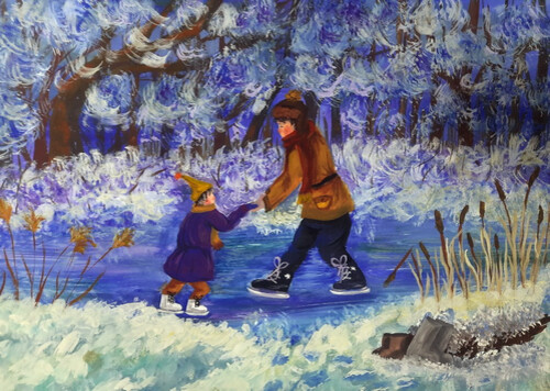 С мамой на катке