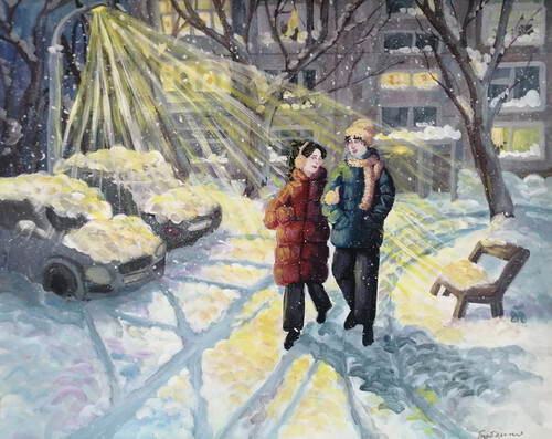 Тихо падал снег