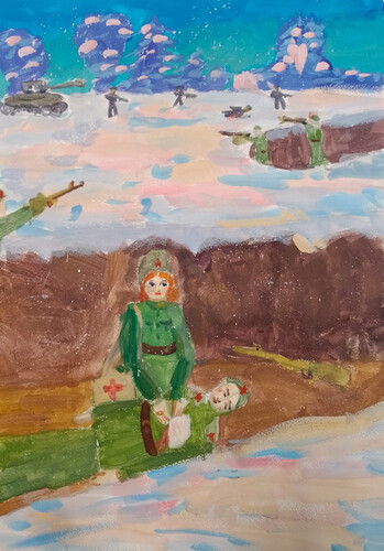 На передовой